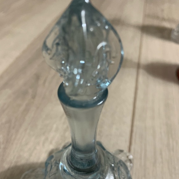 Fenton Light Blue Paisley & Swirl Design Glass Bell. 6 1/2” H w/ a 4” Opening. - Picture 3 of 9